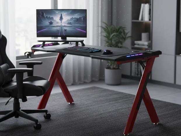 &u+ MESA GAMER FIBRA CARBONO RGB